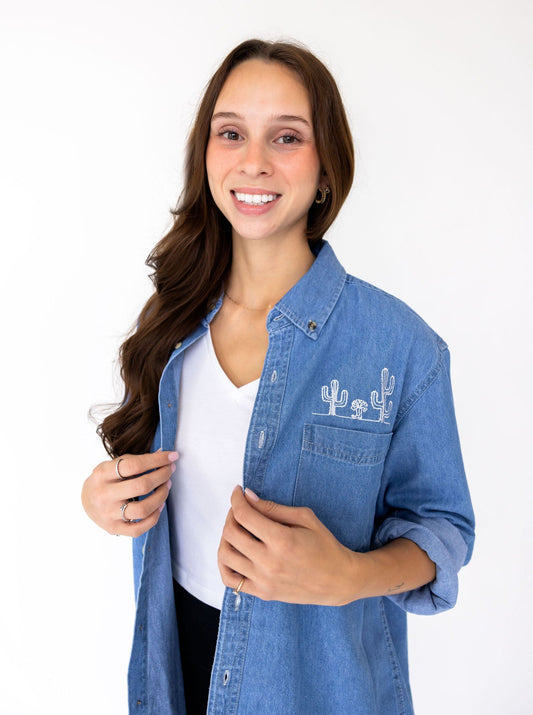 "The Chessy" Denim Button Down